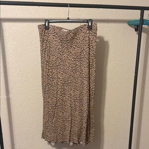 SO Cheetah Print Pleated Midi Skirt